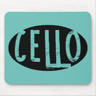 Mousepad Cello Oval Rough Text