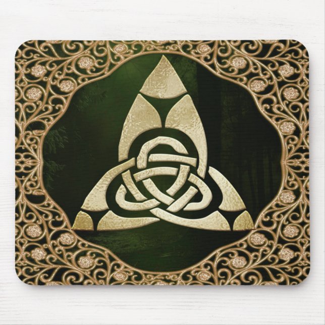 Mousepad Celtic Trinity Knot on Forest Shadows (Frente)