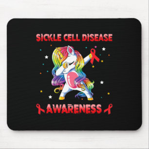 Mousepad Células Falciformes Sensibilização Unicórnio Dabbi