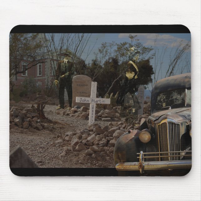 Mousepad Cemitério assombrado em tombstone (Frente)