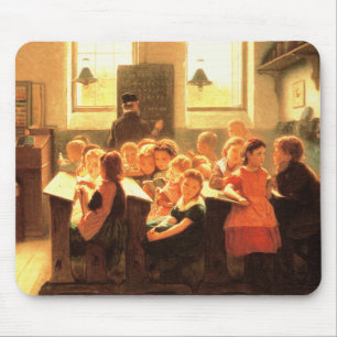 Mousepad Cena Antiga da Sala de Aula Pintando Mocais de Bel