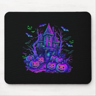 Mousepad Cena Assustadora de Halloween Vintage Abóbora Assu