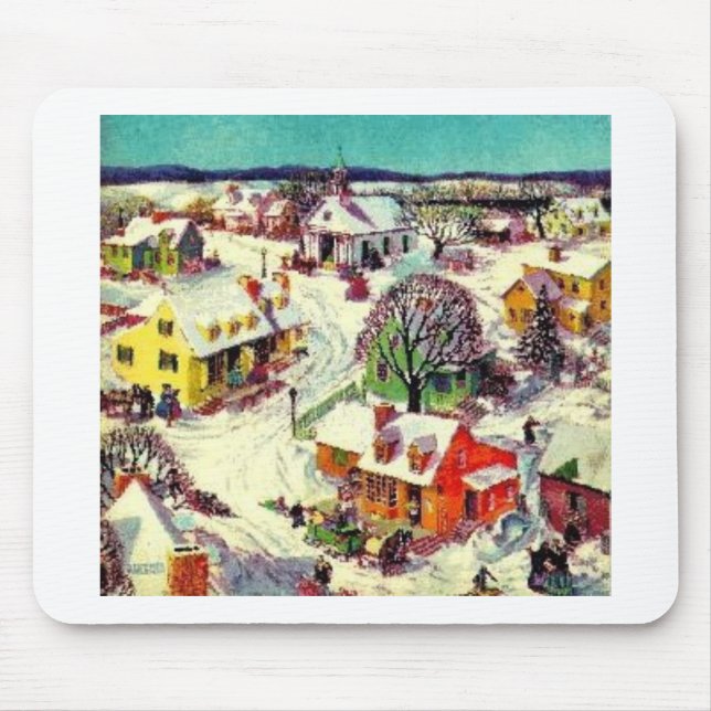 Mousepad Cena da Aldeia de Natal (Frente)