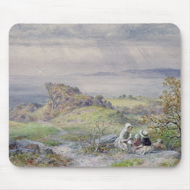 Mousepad Cena da costa com as crianças no primeiro plano (Frente)