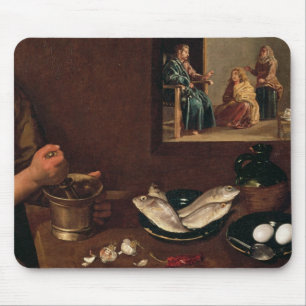 Mousepad Cena da cozinha com cristo
