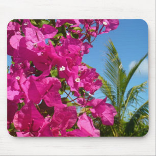 Mousepad Cena da Natureza Tropical de Bougainvillea e Palm