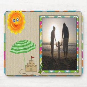Mousepad Cena da praia, Sun, areia, modelo da foto do