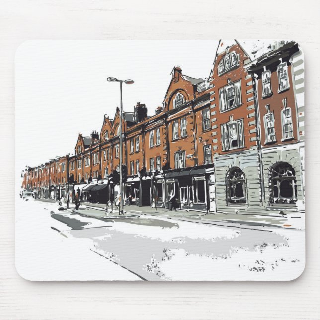 Mousepad Cena da rua de Londres (Frente)
