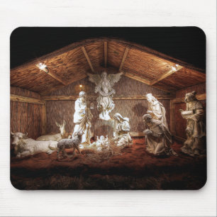Mousepad Cena de Criança da Criatividade do Advento de Nata