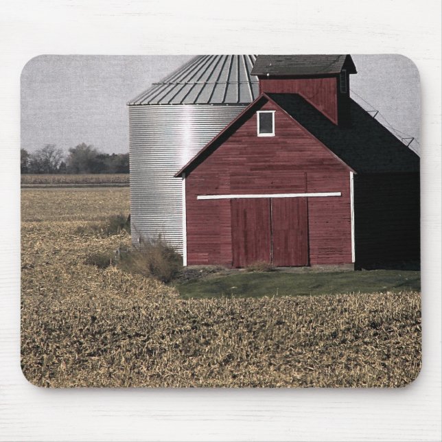 Mousepad Cena de Fazenda Rural Após Colheita (Frente)