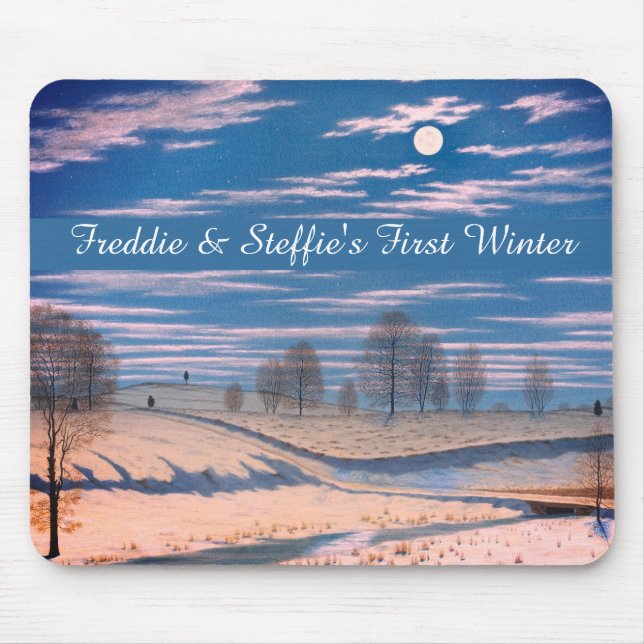 Mousepad Cena de inverno na Lua por Farrer: (Frente)