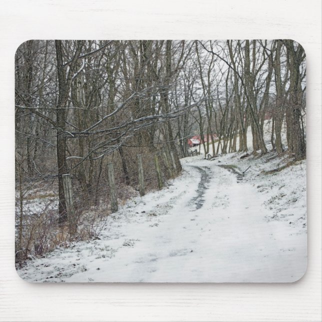 Mousepad Cena de inverno Onde a estrada pode levá-lo (Frente)