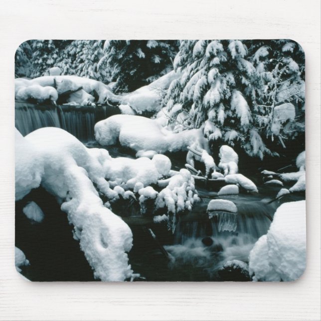 Mousepad Cena de inverno surpreendente (Frente)