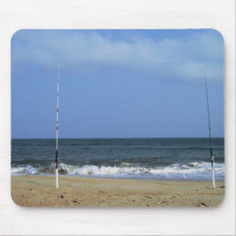 Mousepad Cena De Praia Com Polos De Pesca