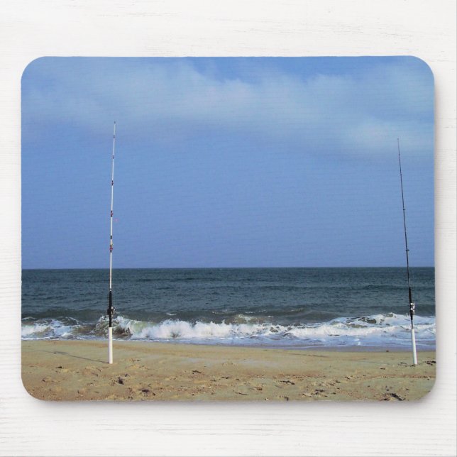 Mousepad Cena De Praia Com Polos De Pesca (Frente)