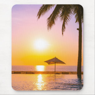 Mousepad Cena de Praia de Verão com Mar
