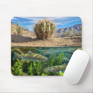 Mousepad Cena do Deserto com Lago Subterrâneo