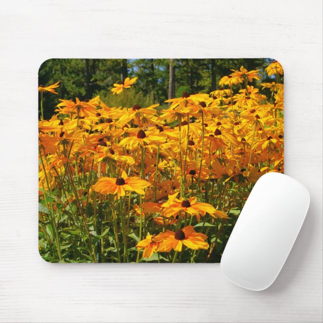 Mousepad Cena natural, flores silvestres, flores amarelas d (Com mouse)