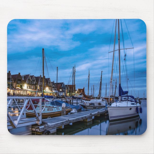 Mousepad Cena noturna tradicional da cidade pesqueira (Frente)
