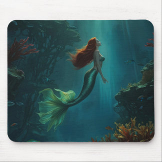 Mousepad Cena Submarina do Sonho Fantasia da Sereia