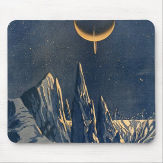 Mousepad Cenário americano científico da lua das montanhas
