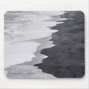 Mousepad Cenário de praia em preto e branco