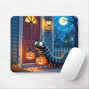 Mousepad Centopéia de Halloween fazendo doce ou travessura