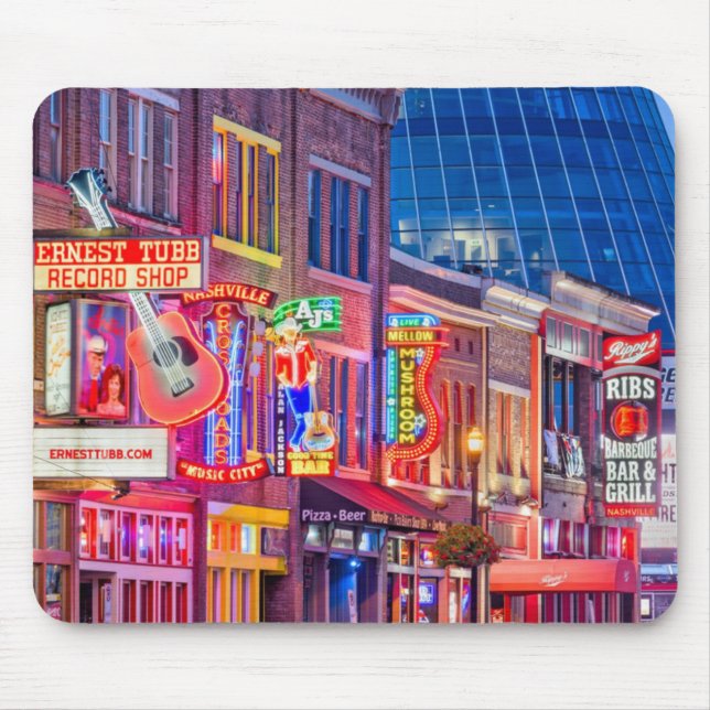 Mousepad Centro da Broadway Street Nashville Tennessee (Frente)