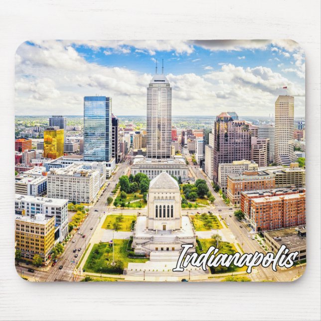 Mousepad Centro de Indianápolis, Indiana, Estados Unidos (Frente)