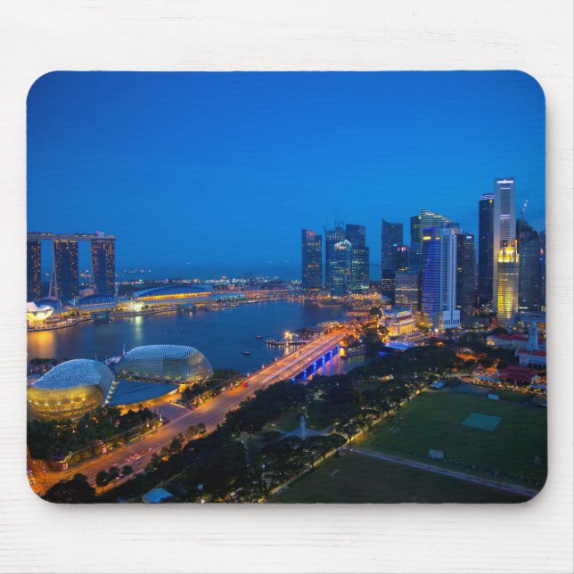 Mousepad Centro de Singapura à noite (Frente)