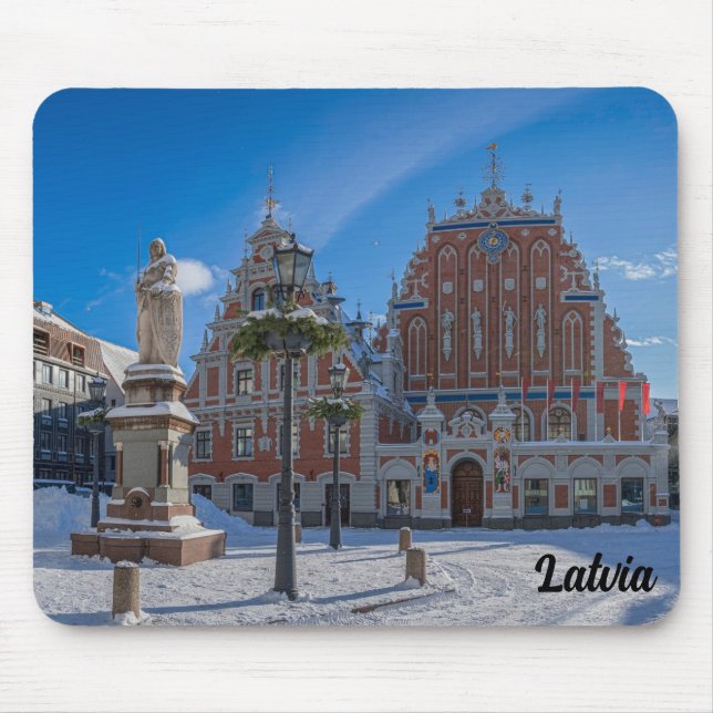 Mousepad Centro histórico de cidades em Riga, Letónia (Frente)