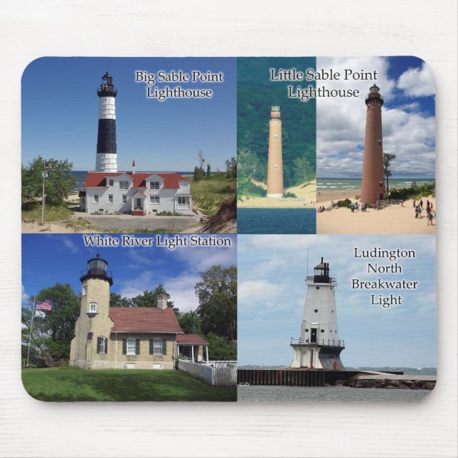 Mousepad Centro-Oeste do Michigan, farol-mousepad (Frente)