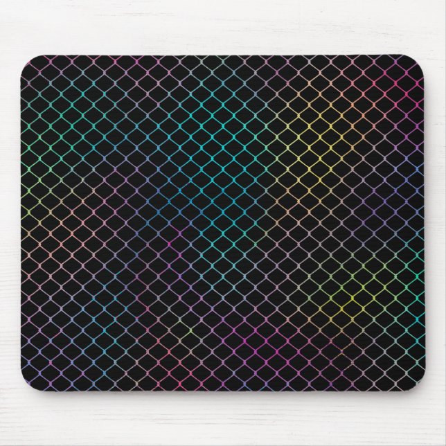 Mousepad Cerca Colorida Moderna e Elegante Padrão de Cadeia (Frente)