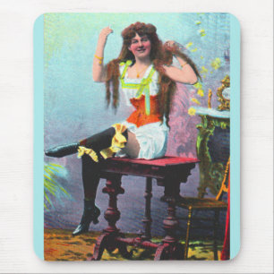 Mousepad cerca de 1905 mulher solta RPPC n.o 1