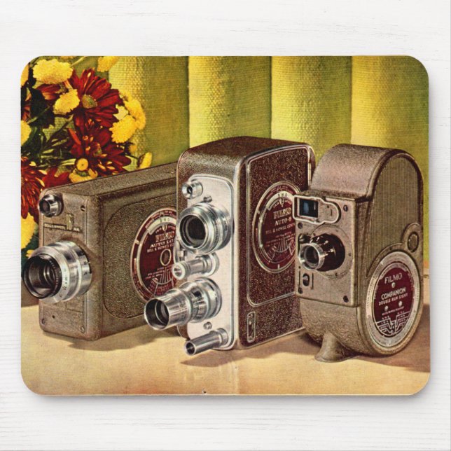 Mousepad cerca de 1950 de câmeras de cinema caseiras (Frente)