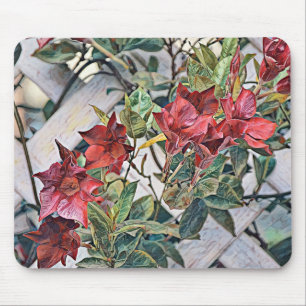 Mousepad Cerca do País com Placa de Mouse de Arte Flores