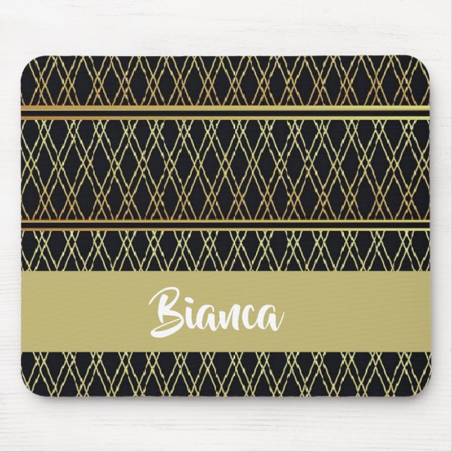 Mousepad Cerca Dourada de preto (Frente)
