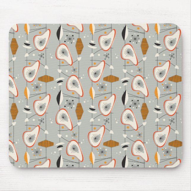 Mousepad Cerceta geométrica & teste padrão azul (Frente)