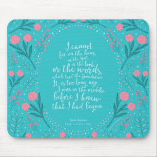 Mousepad Cerceta & orgulho floral e preconceito de Jane