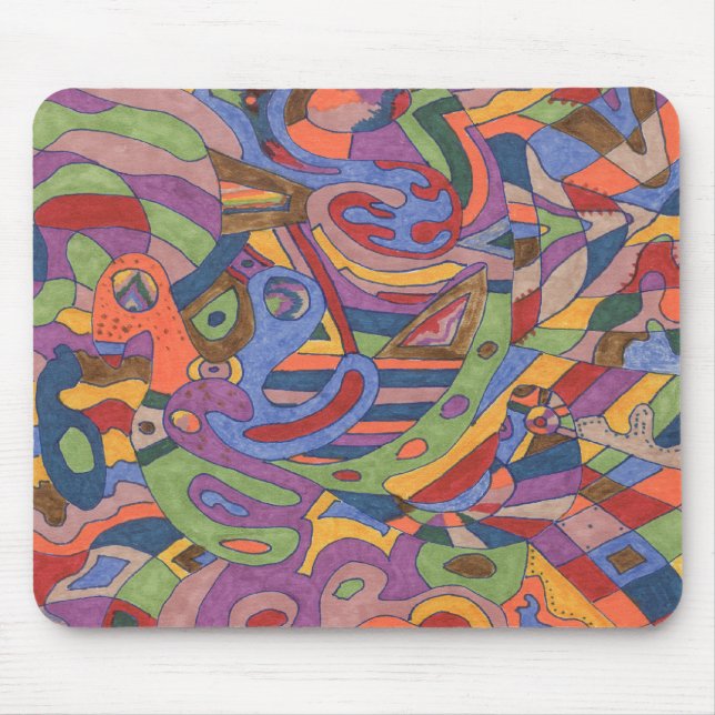 Mousepad Cérebro de pássaro, abstrato original (Frente)