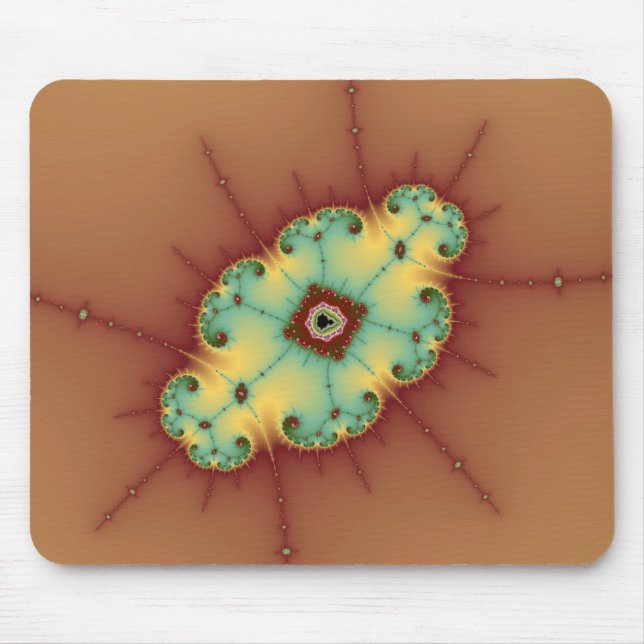Mousepad Cérebro Quadrado - Bloco de Mão Fractal (Frente)