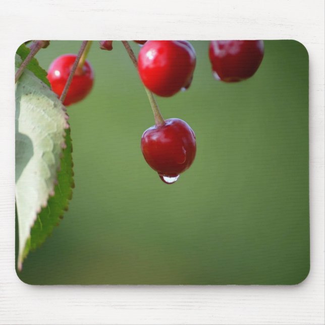 Mousepad Cerejas, Gota de Água, Gota de Chuva (Frente)