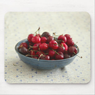 Mousepad Cerejas numa tigela azul