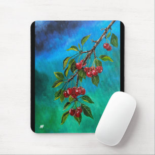 Mousepad Cerejas Vermelhas ao Amanhecer de Verão Pintura de