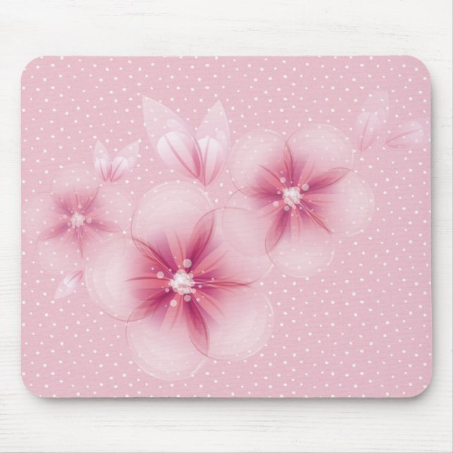 Mousepad Cerejeiras Rosa em Pontos (Frente)