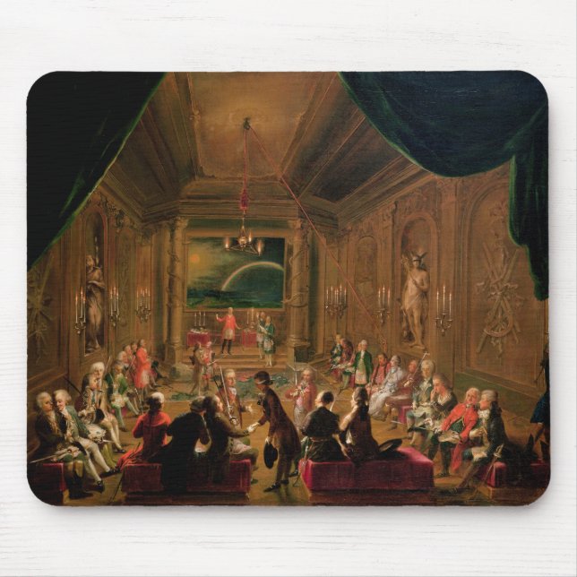 Mousepad Cerimónia da iniciação em um maçónico vienense (Frente)