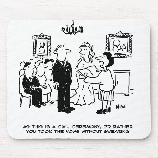 Mousepad Cerimônia de Casamento Civil numa Secretaria (Frente)