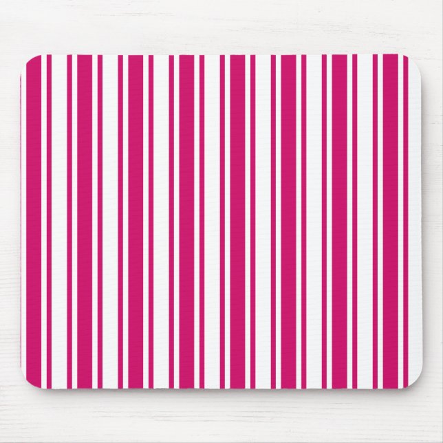 Mousepad Cerise e faixas brancas de doces (Frente)
