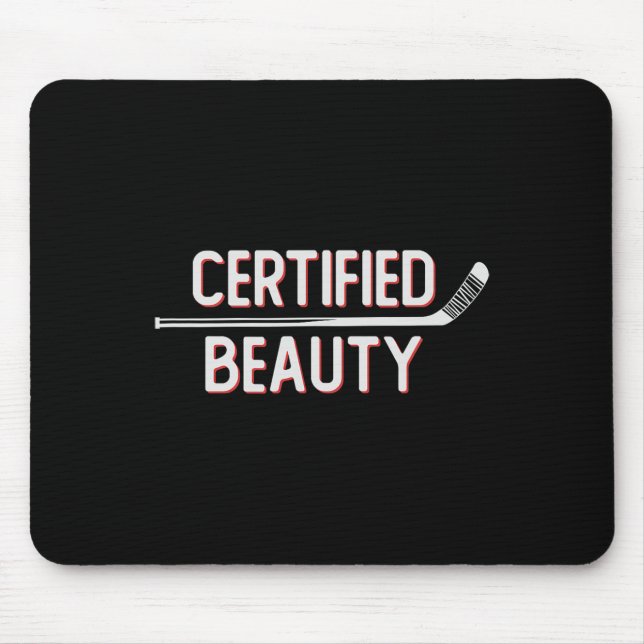 Mousepad Certified Beauty Funny Ice Hockey Slang Wheel Snip (Frente)