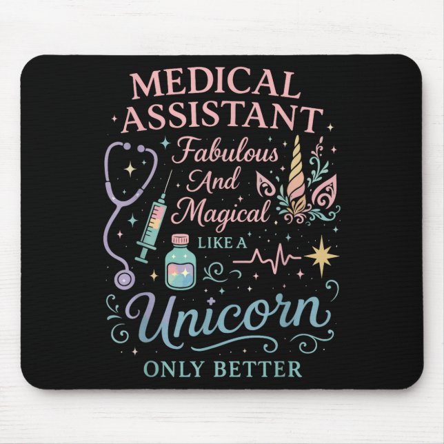 Mousepad Certified Medical Istant Unicorn Cma Medical Istan (Frente)